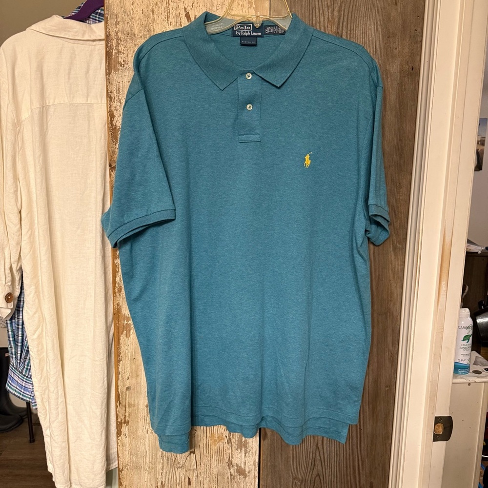 Polo by Ralph Lauren Men's Blue Polo Shirt - Picture 2 of 7